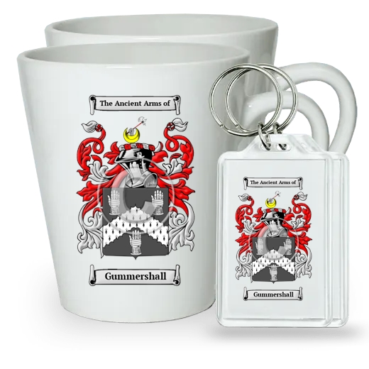 Gummershall Pair of Latte Mugs and Pair of Keychains