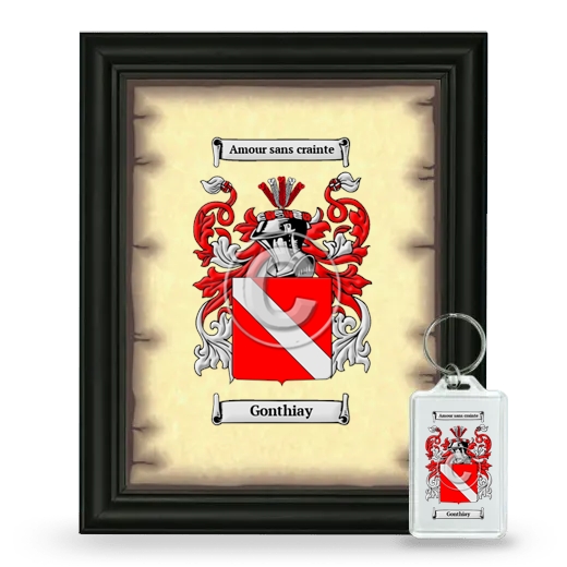 Gonthiay Framed Coat of Arms and Keychain - Black