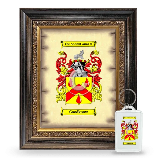 Goodknow Framed Coat of Arms and Keychain - Heirloom