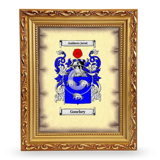 Goochey Coat of Arms Framed - Gold