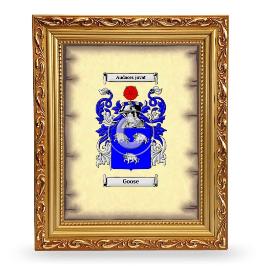 Goose Coat of Arms Framed - Gold