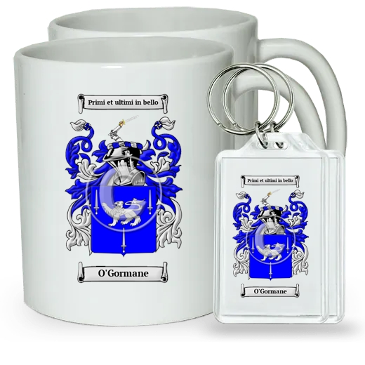 O'Gormane Pair of Coffee Mugs and Pair of Keychains