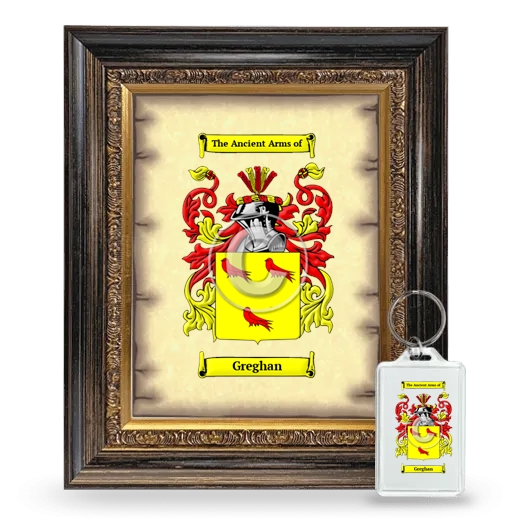 Greghan Framed Coat of Arms and Keychain - Heirloom