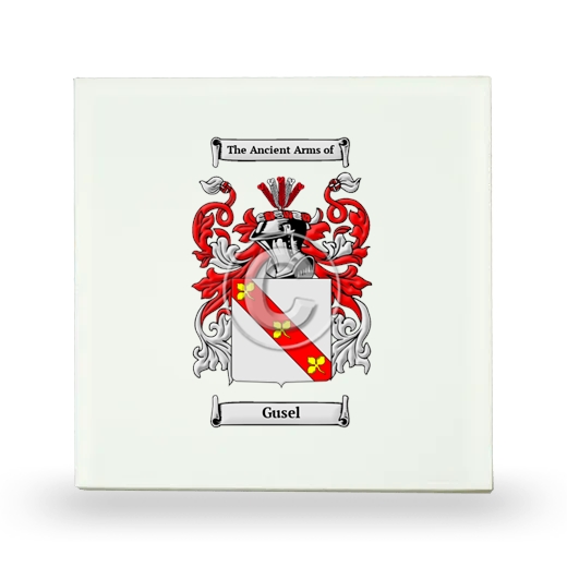Gusel Small Ceramic Tile with Coat of Arms
