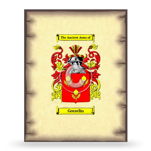 Gosselin Coat of Arms Print