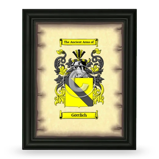 Göttlich Coat of Arms Framed - Black