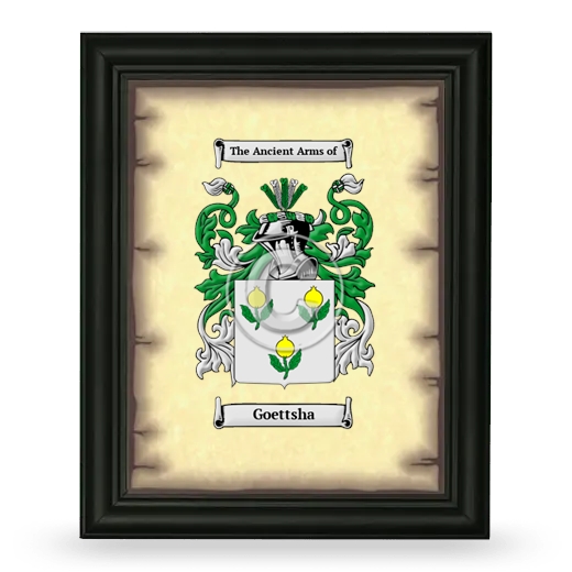 Goettsha Coat of Arms Framed - Black