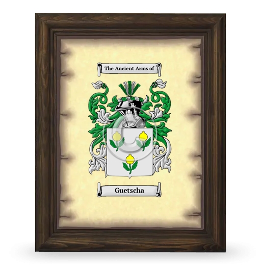 Guetscha Coat of Arms Framed - Brown