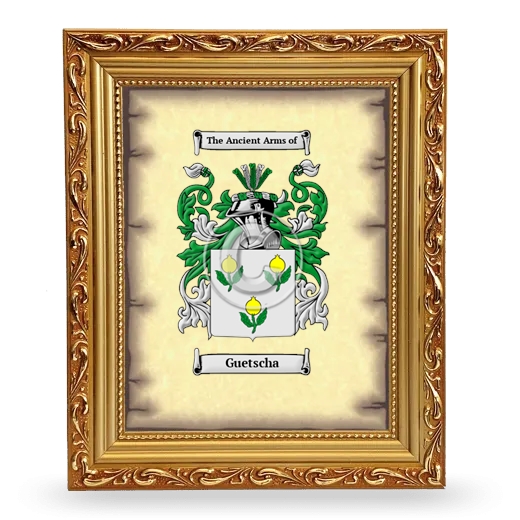 Guetscha Coat of Arms Framed - Gold
