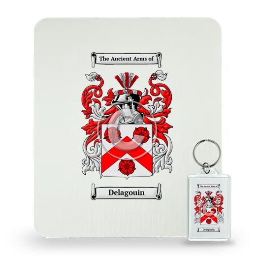 Delagouin Mouse Pad and Keychain Combo Package