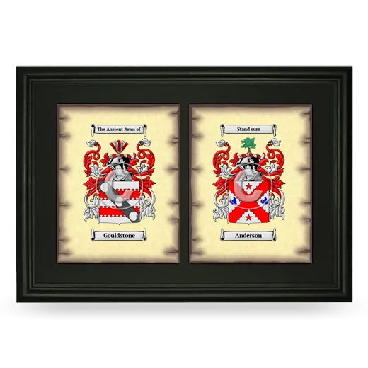 Double Coat of Arms Framed - Black