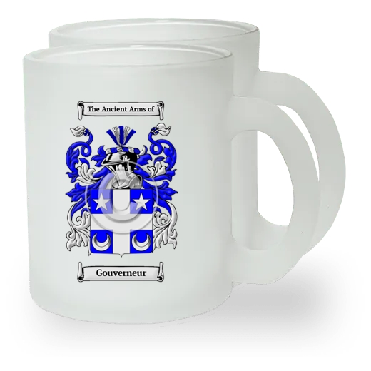 Gouverneur Pair of Frosted Glass Mugs