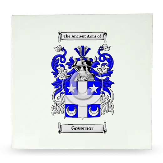 Governor Large Ceramic Tile with Coat of Arms