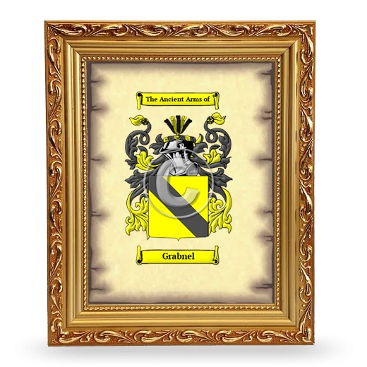 Grabnel Coat of Arms Framed - Gold