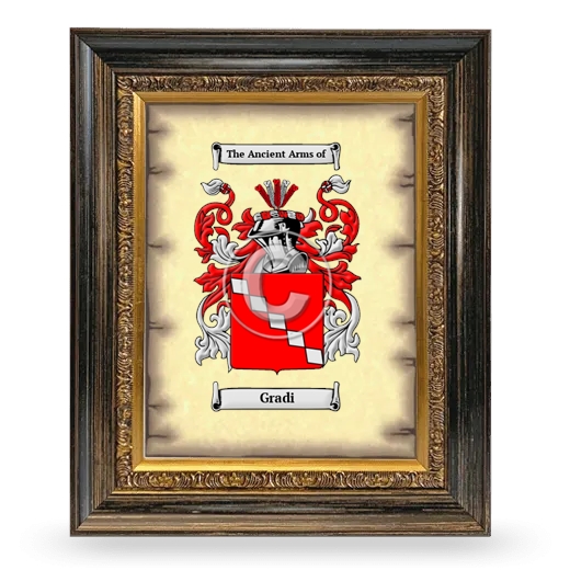Gradi Coat of Arms Framed - Heirloom