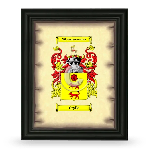 Grylle Coat of Arms Framed - Black