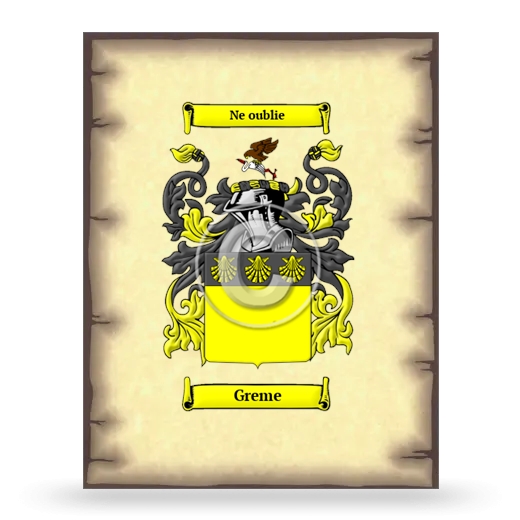 Greme Coat of Arms Print