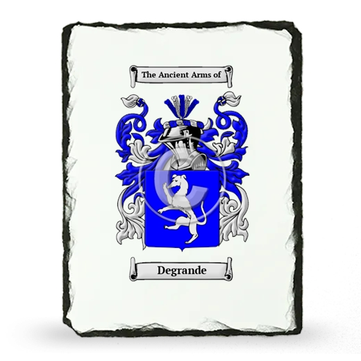 Degrande Coat of Arms Slate