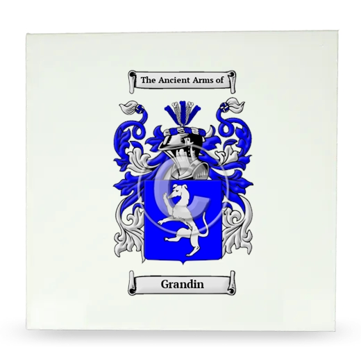 Grandin Large Ceramic Tile with Coat of Arms