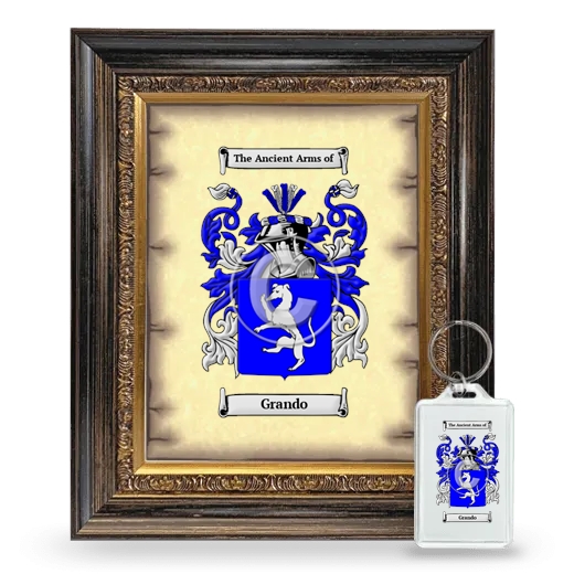 Grando Framed Coat of Arms and Keychain - Heirloom