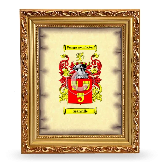 Granville Coat of Arms Framed - Gold