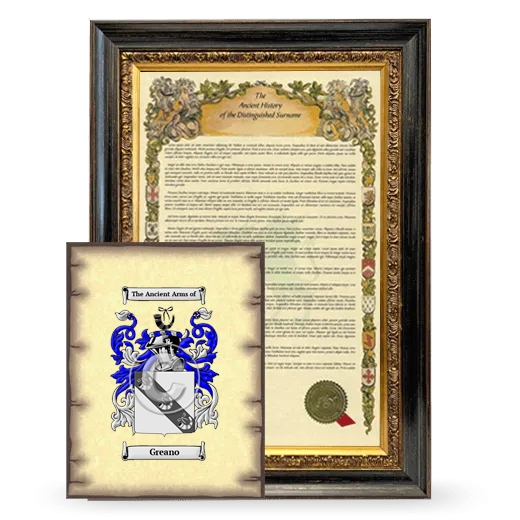 Greano Framed History and Coat of Arms Print - Heirloom