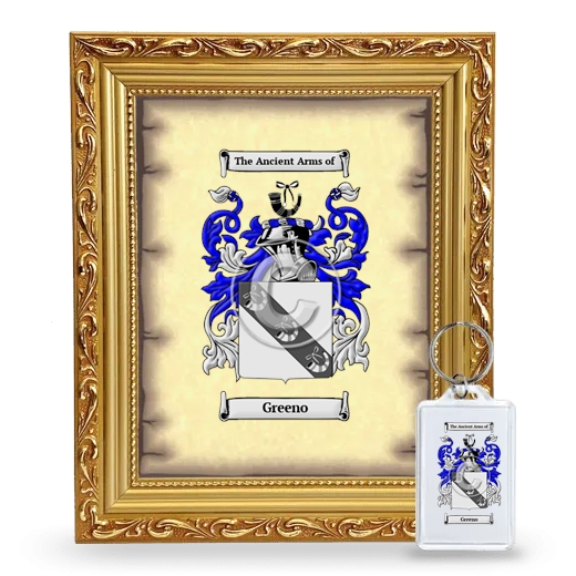 Greeno Framed Coat of Arms and Keychain - Gold