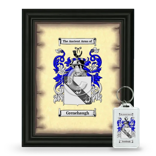 Grenehaugh Framed Coat of Arms and Keychain - Black