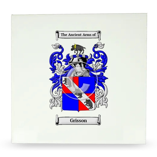 Grisson Large Ceramic Tile with Coat of Arms