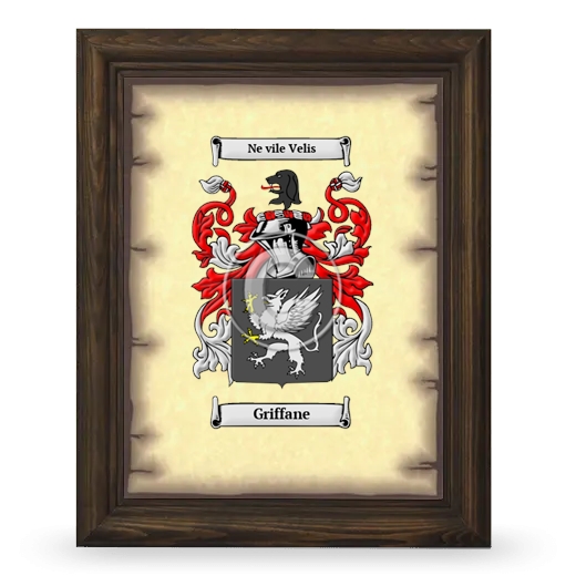 Griffane Coat of Arms Framed - Brown