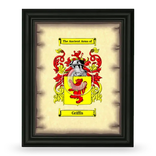 Griffis Coat of Arms Framed - Black