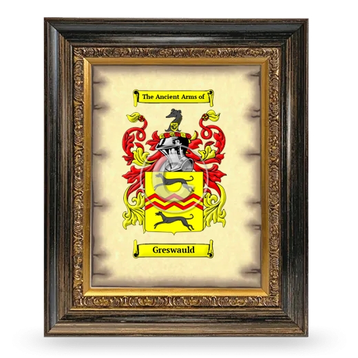 Greswauld Coat of Arms Framed - Heirloom