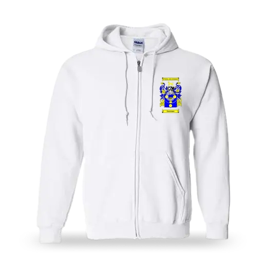 Grovener Unisex Coat of Arms Zip Sweatshirt - White