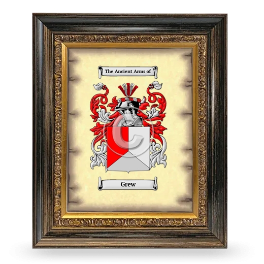 Grew Coat of Arms Framed - Heirloom