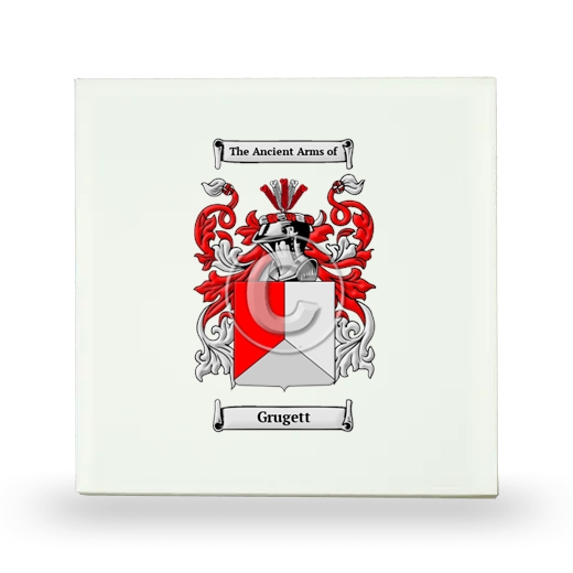 Grugett Small Ceramic Tile with Coat of Arms