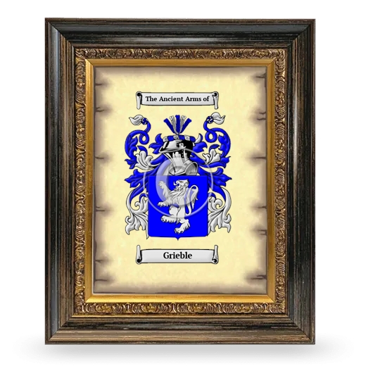 Grieble Coat of Arms Framed - Heirloom