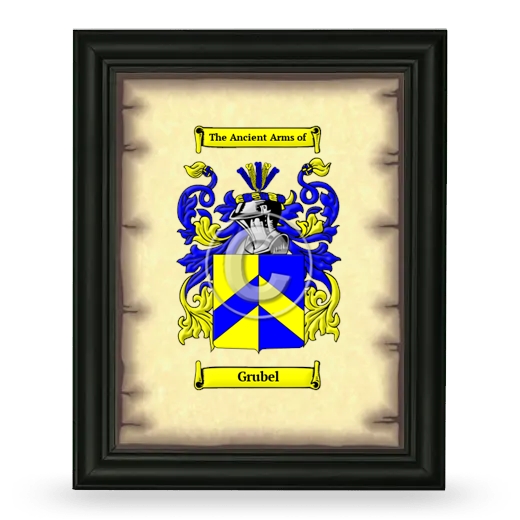Grubel Coat of Arms Framed - Black