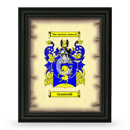 Grunwald Coat of Arms Framed - Black
