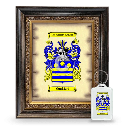 Gualtieri Framed Coat of Arms and Keychain - Heirloom