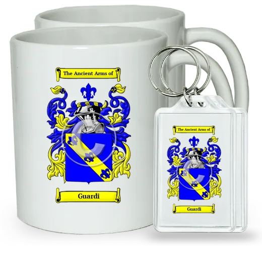 Guardi Pair of Coffee Mugs and Pair of Keychains