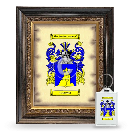 Guardia Framed Coat of Arms and Keychain - Heirloom