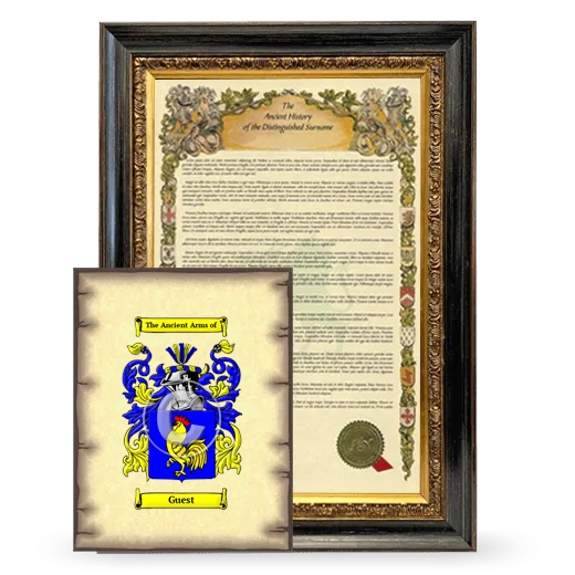 Guest Framed History and Coat of Arms Print - Heirloom