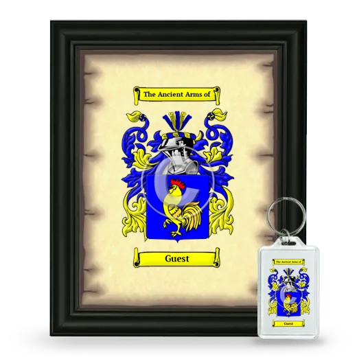 Guest Framed Coat of Arms and Keychain - Black