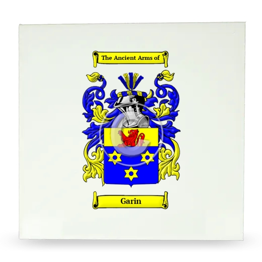 Garin Large Ceramic Tile with Coat of Arms