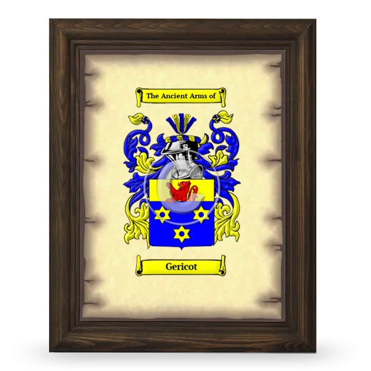 Gericot Coat of Arms Framed - Brown