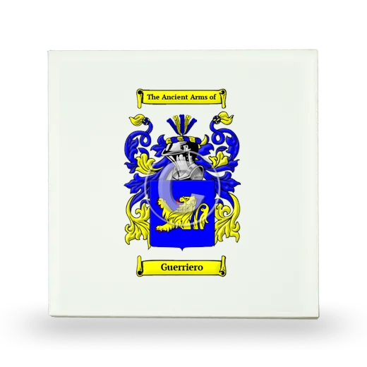 Guerriero Small Ceramic Tile with Coat of Arms