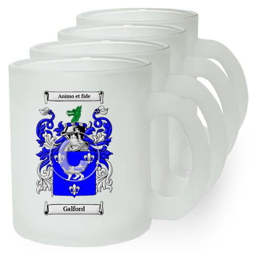 Galford Set of 4 Frosted Glass Mugs