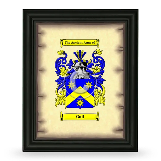 Guil Coat of Arms Framed - Black