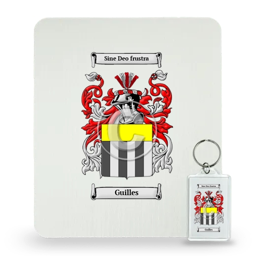 Guilles Mouse Pad and Keychain Combo Package