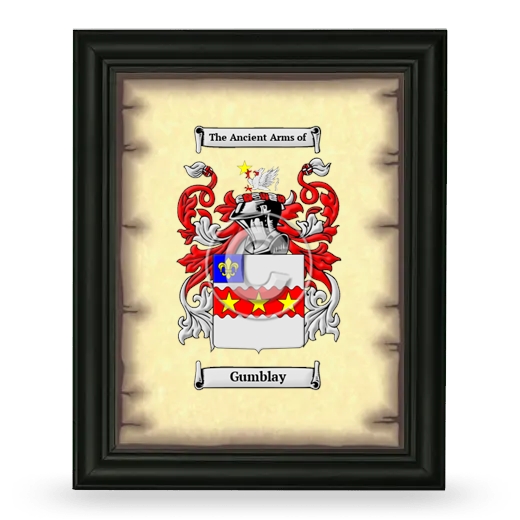 Gumblay Coat of Arms Framed - Black